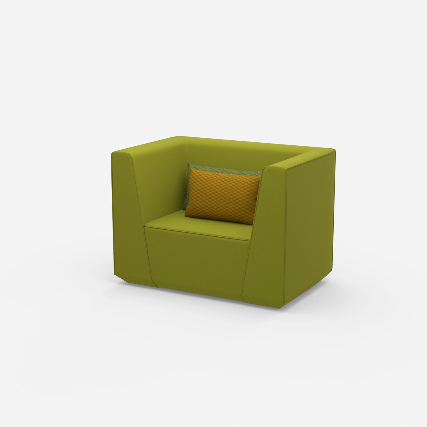 Polstersessel von der Seite