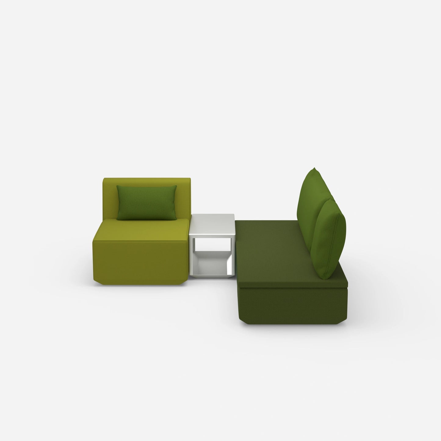 Pouf avec surmatelas face