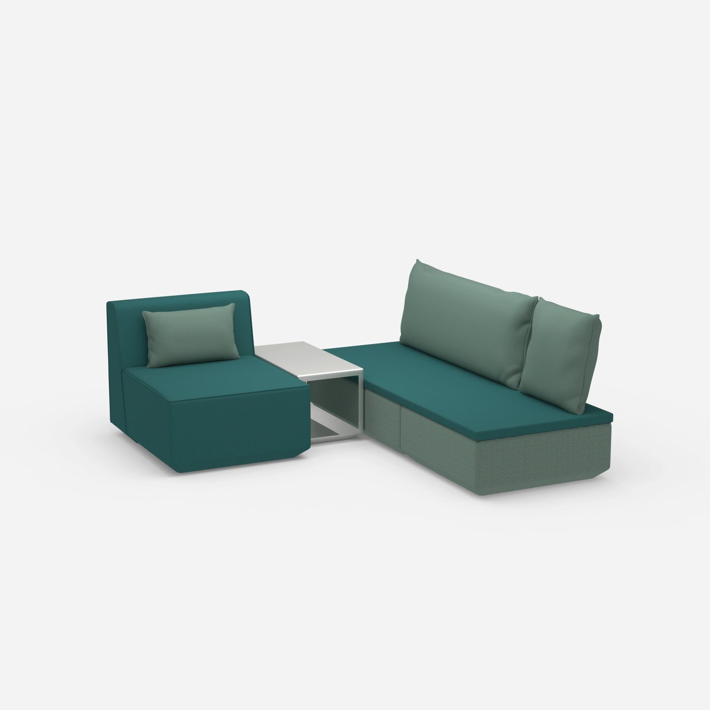 Pouf avec surmatelas côté