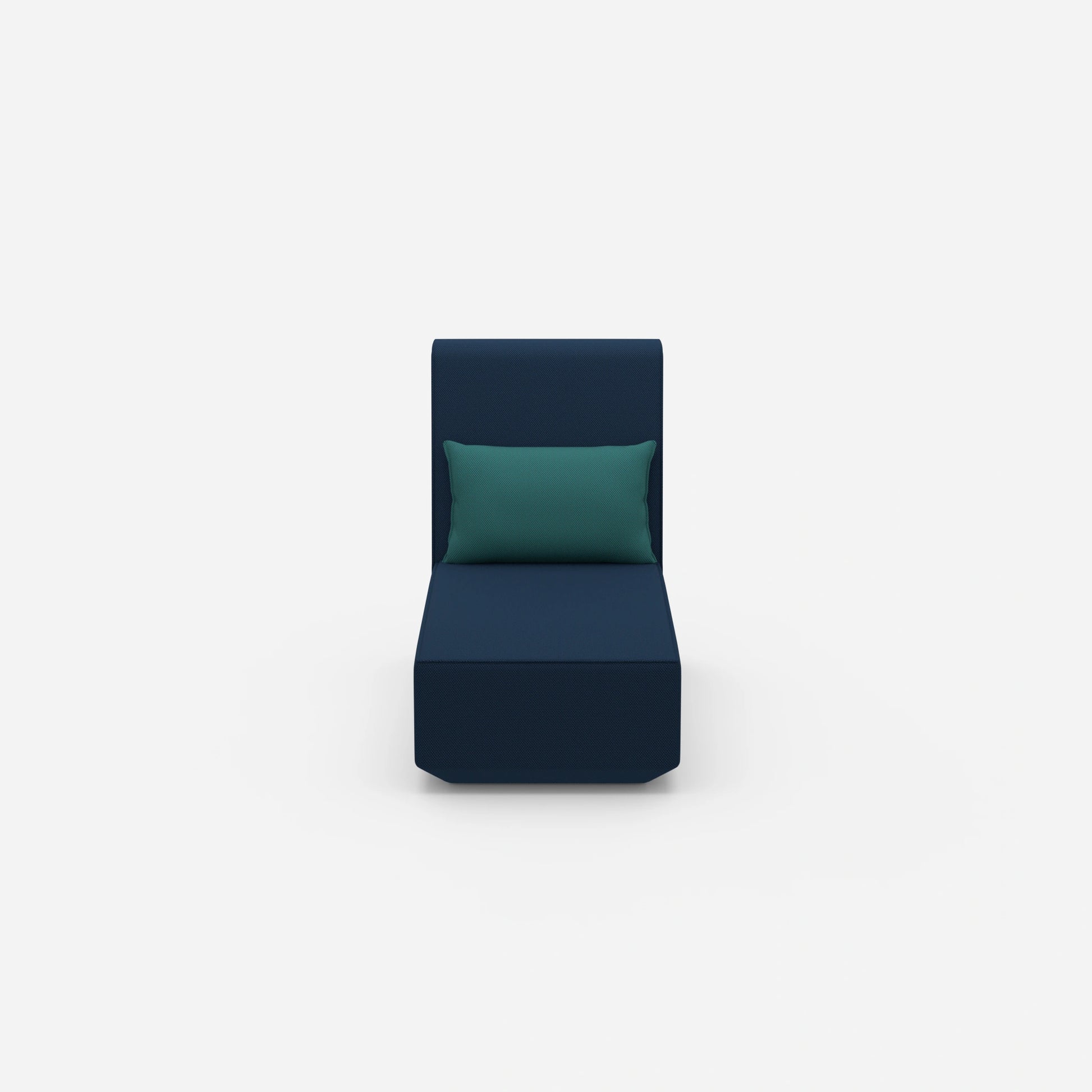 Recamiere für kleine Räume modular von vorne