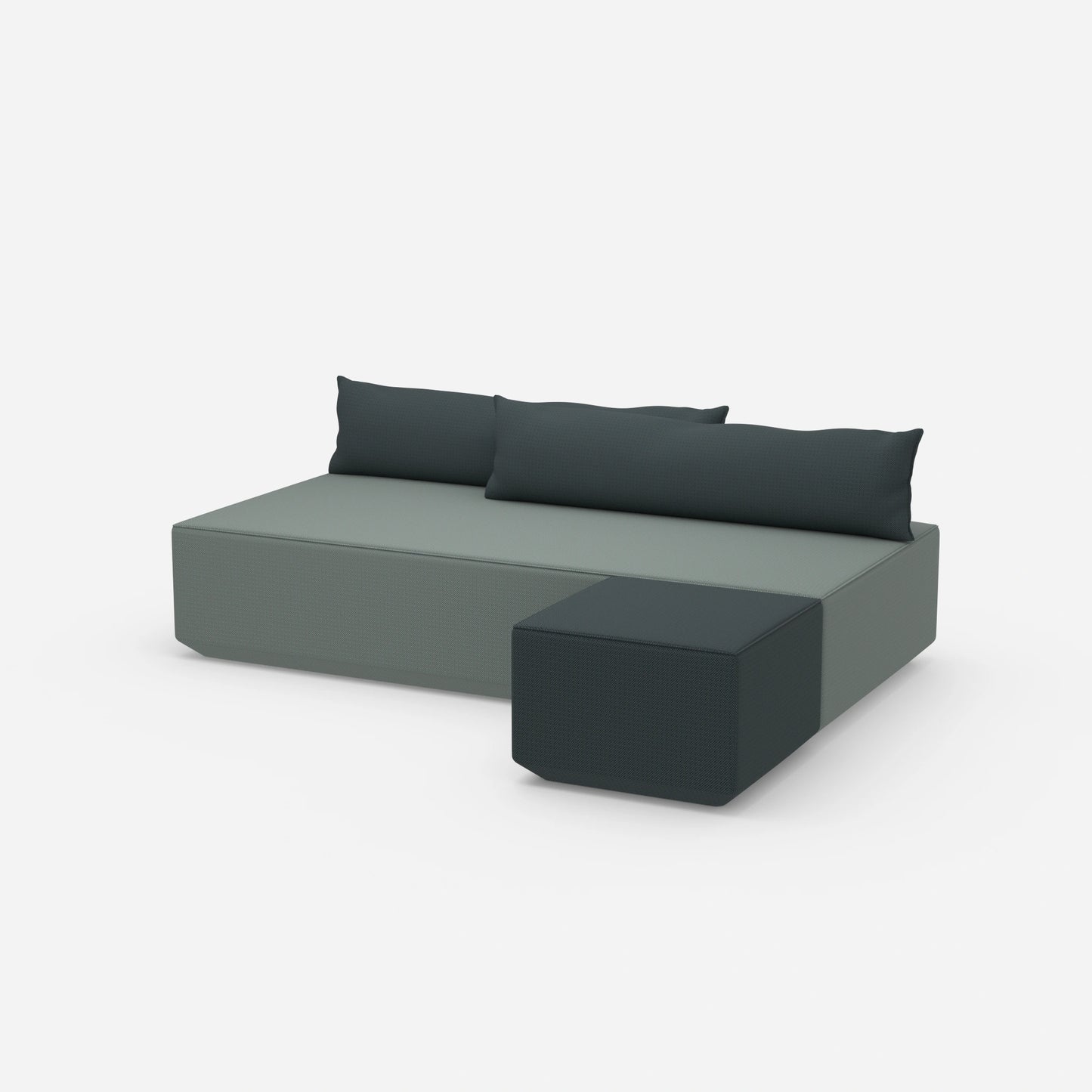 Schlafsofa 2m breit von der Seite