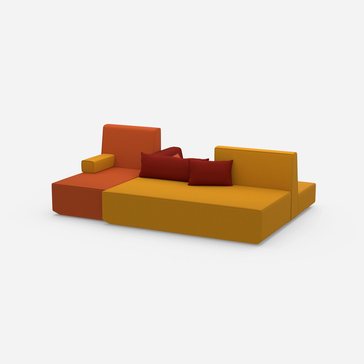 Schlafsofa kleiner Raum von der Seite