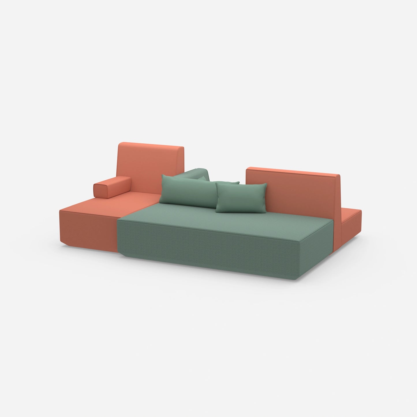 Schlafsofa kleiner Raum von der Seite