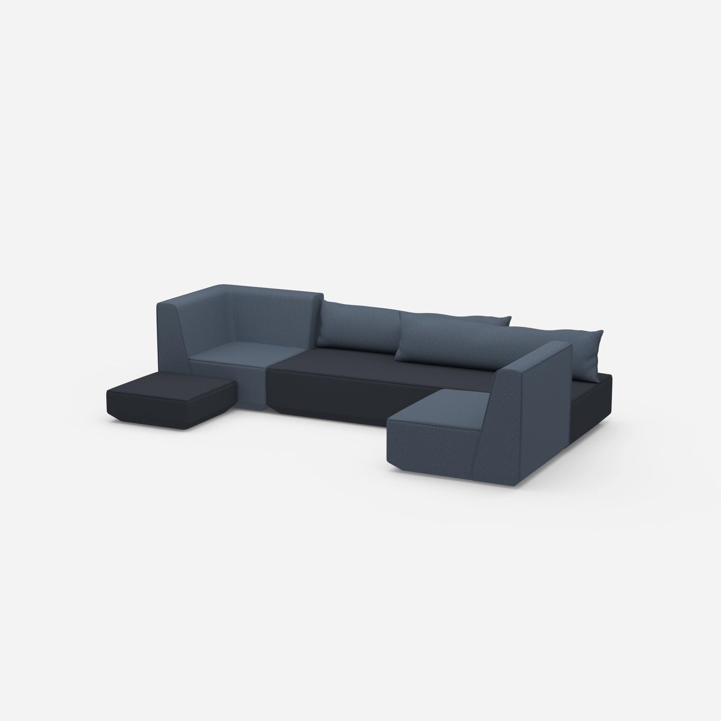 Schlafsofa kompakt von der Seite