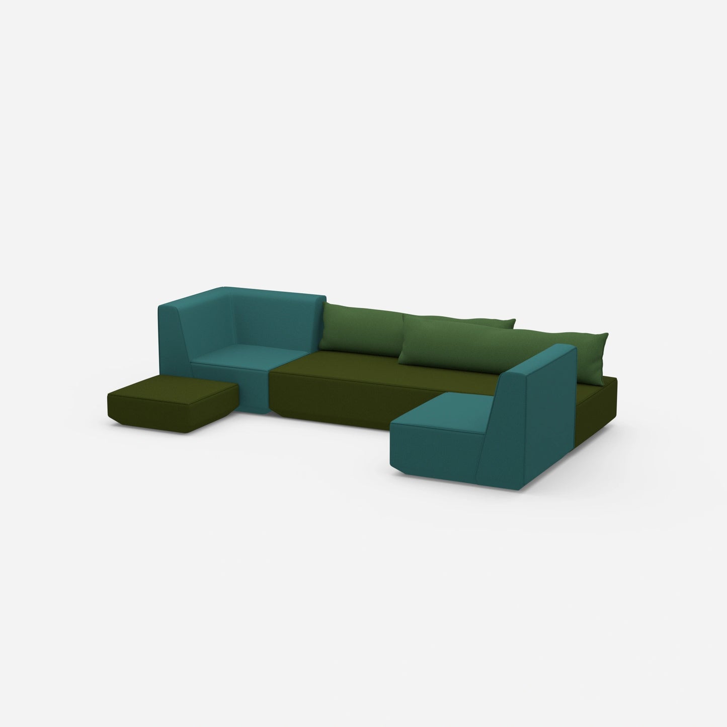 Schlafsofa kompakt von der Seite