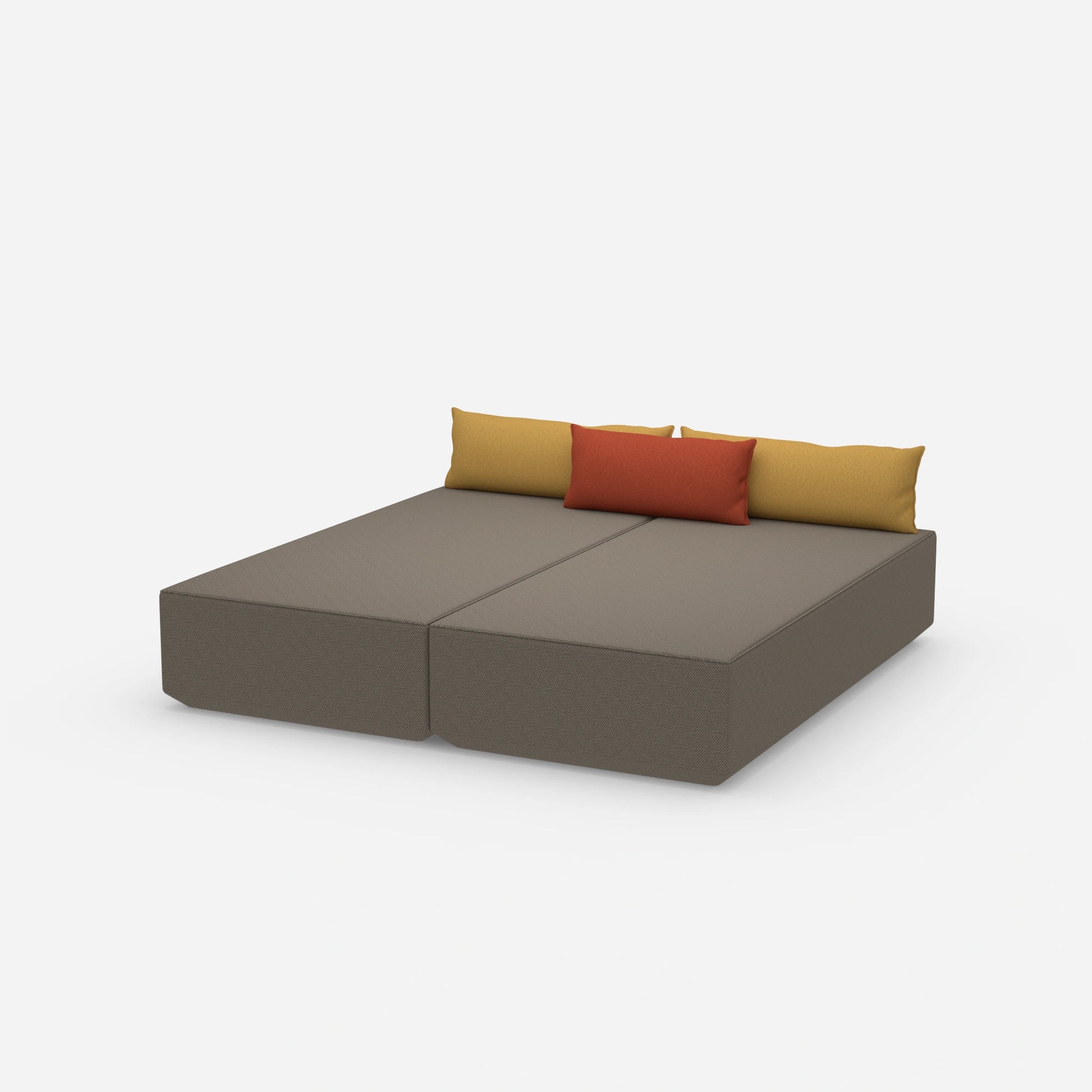 Schlafsofa mit großer Liegefläche von der Seite