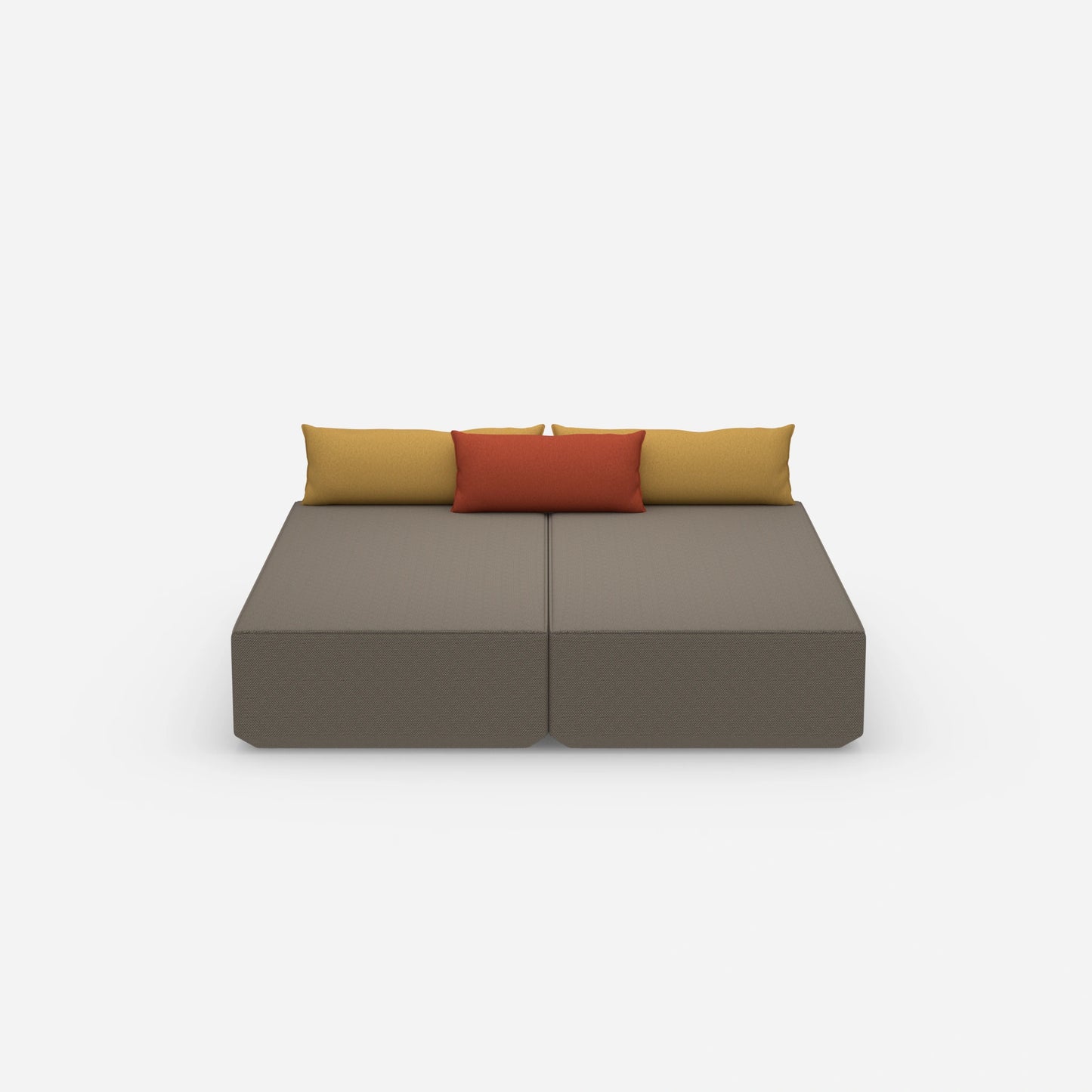 Schlafsofa mit großer Liegefläche von vorne