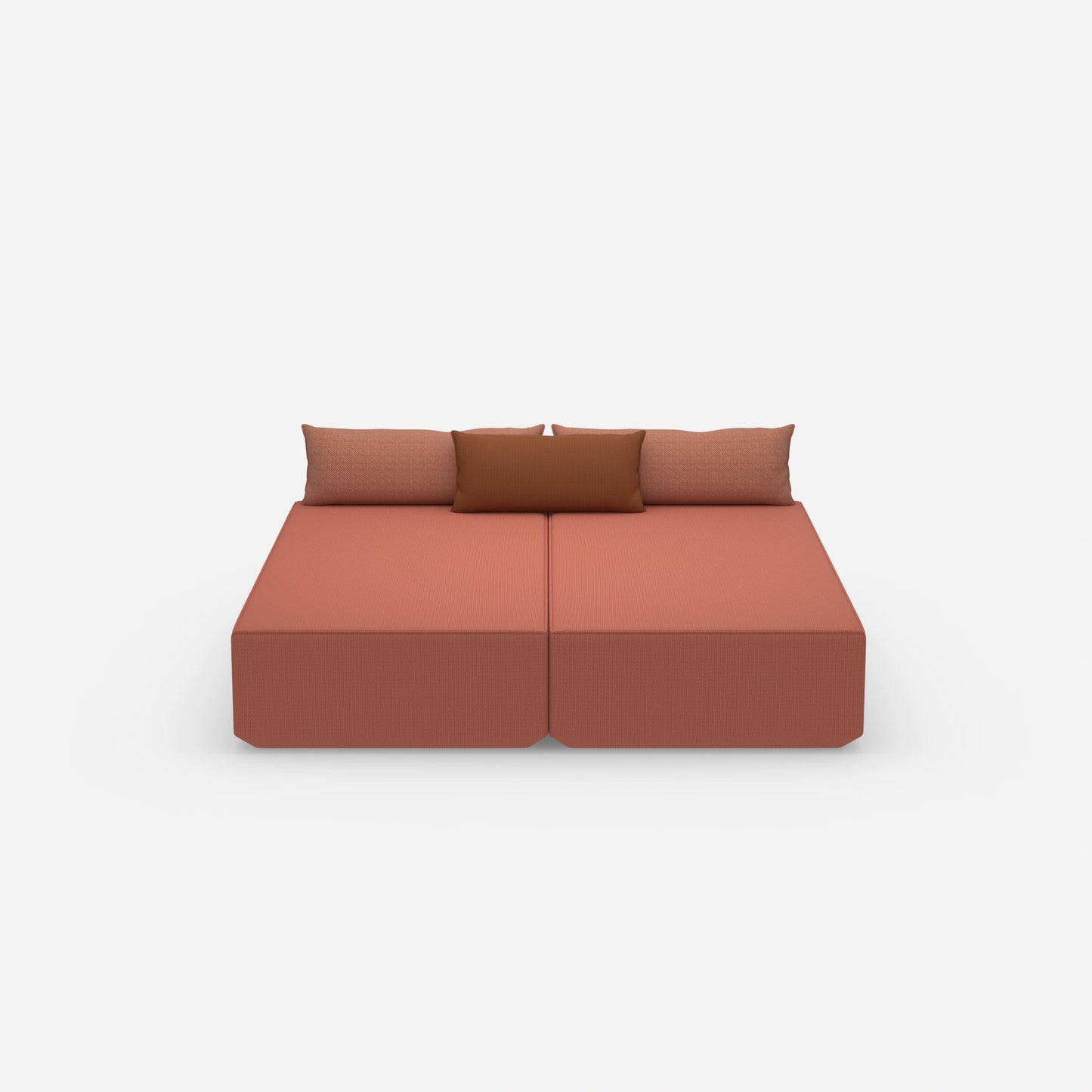 Schlafsofa mit großer Liegefläche von vorne