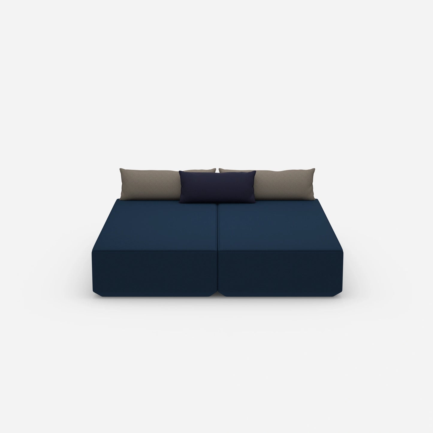 Schlafsofa mit großer Liegefläche von vorne