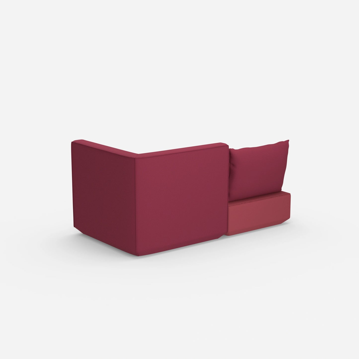 Schlafsofa mit Sessel von hinten
