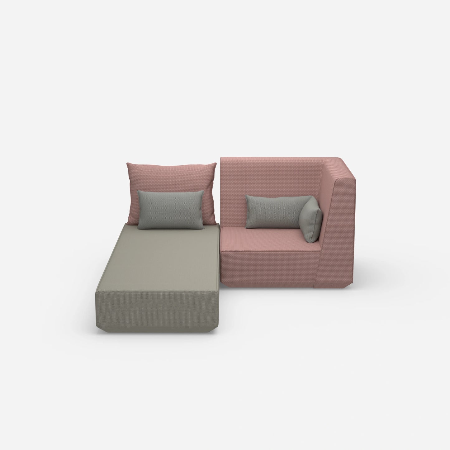 Schlafsofa mit Sessel von vorne