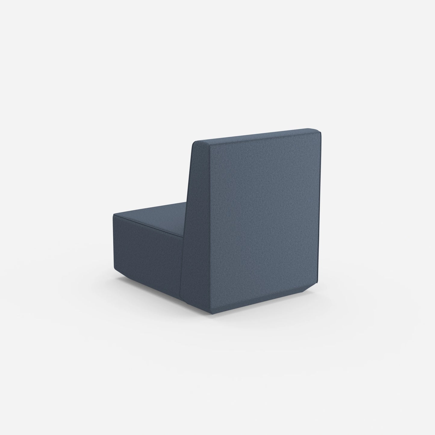 Sessel blau von hinten