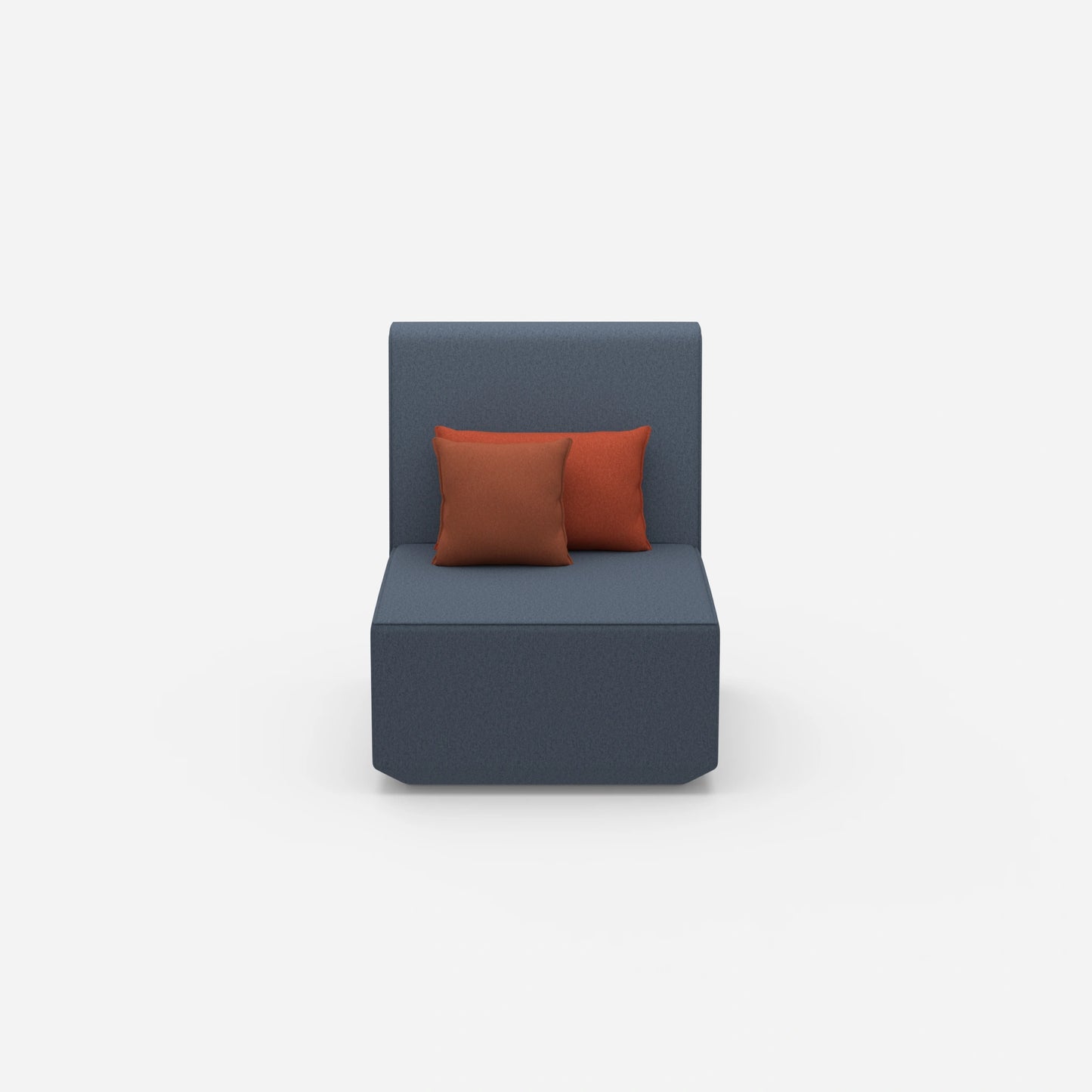 Sessel blau von vorne