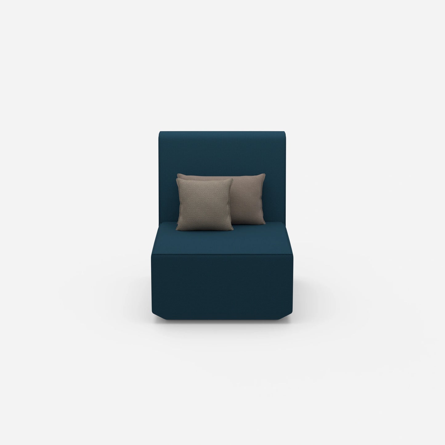 Sessel blau von vorne