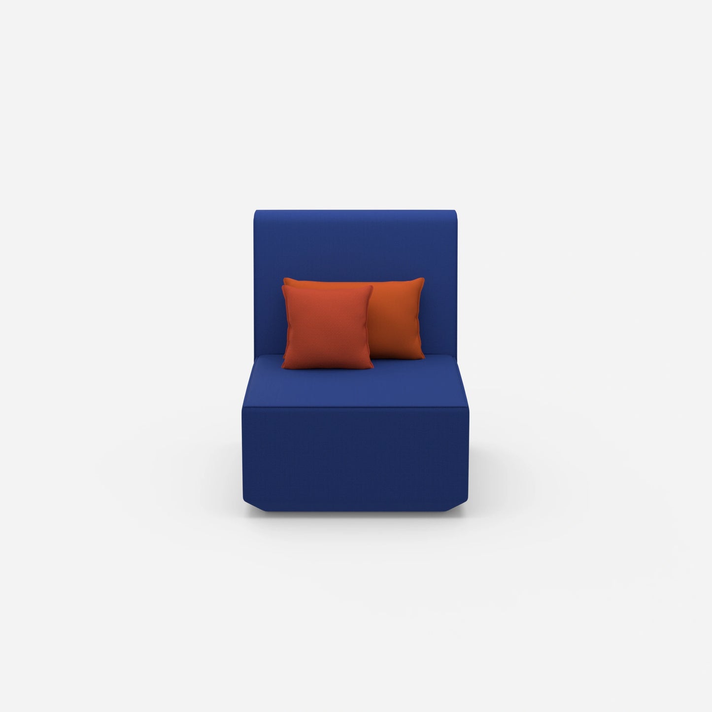 Sessel blau von vorne