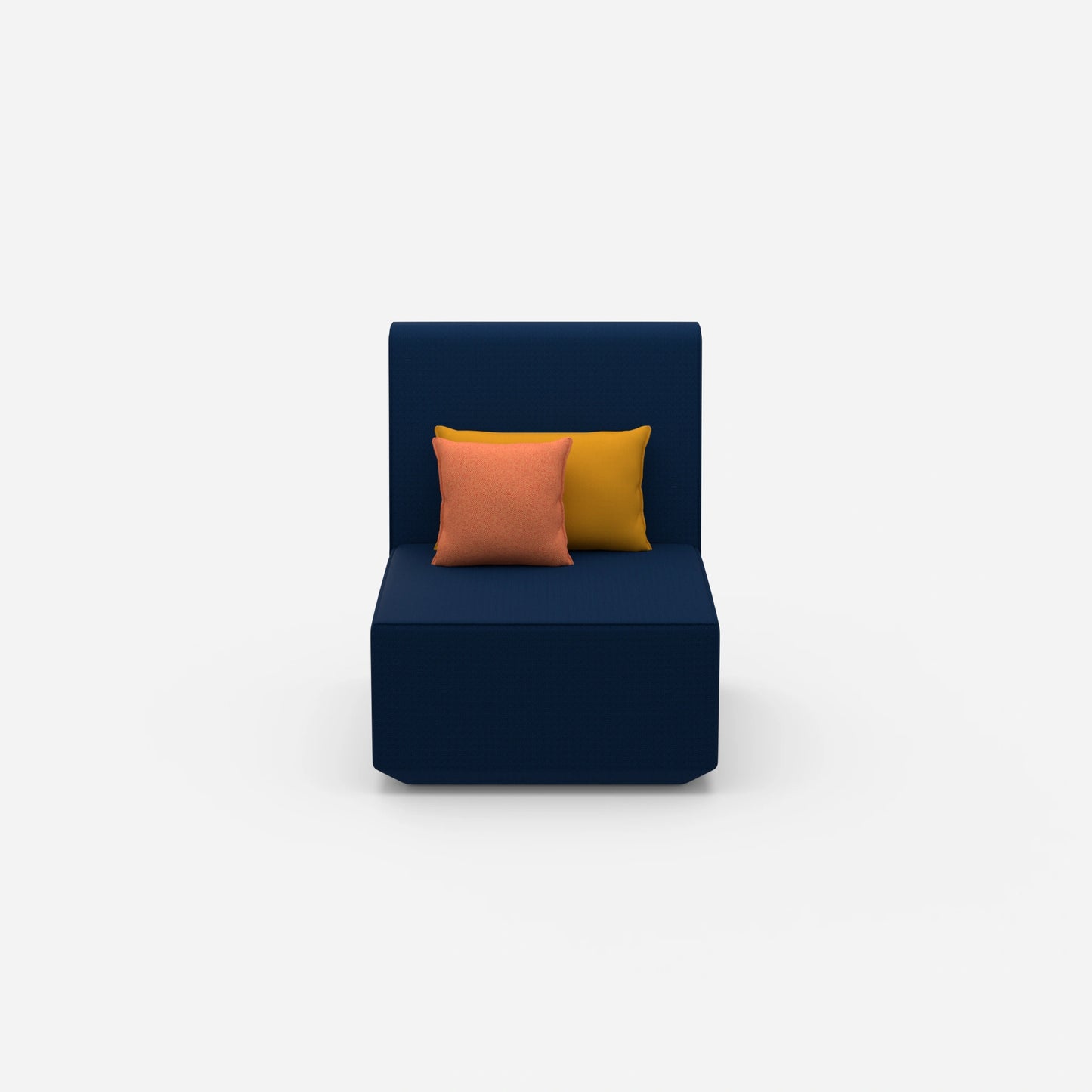 Sessel blau von vorne