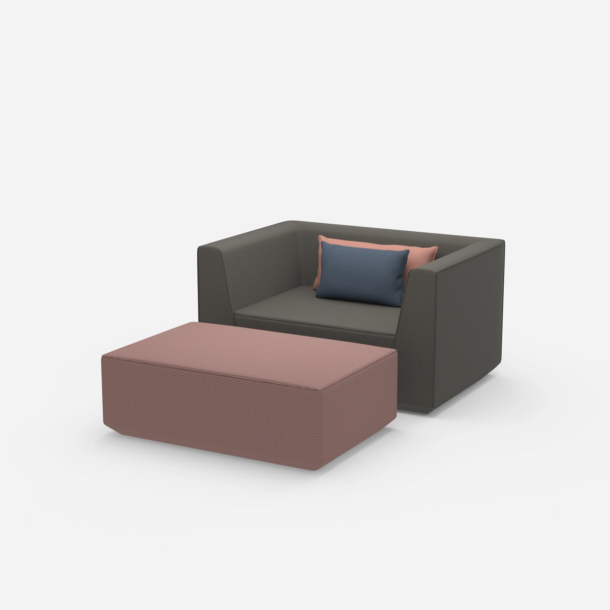 Sessel mit Fußablage dazu | handgefertigt | modern