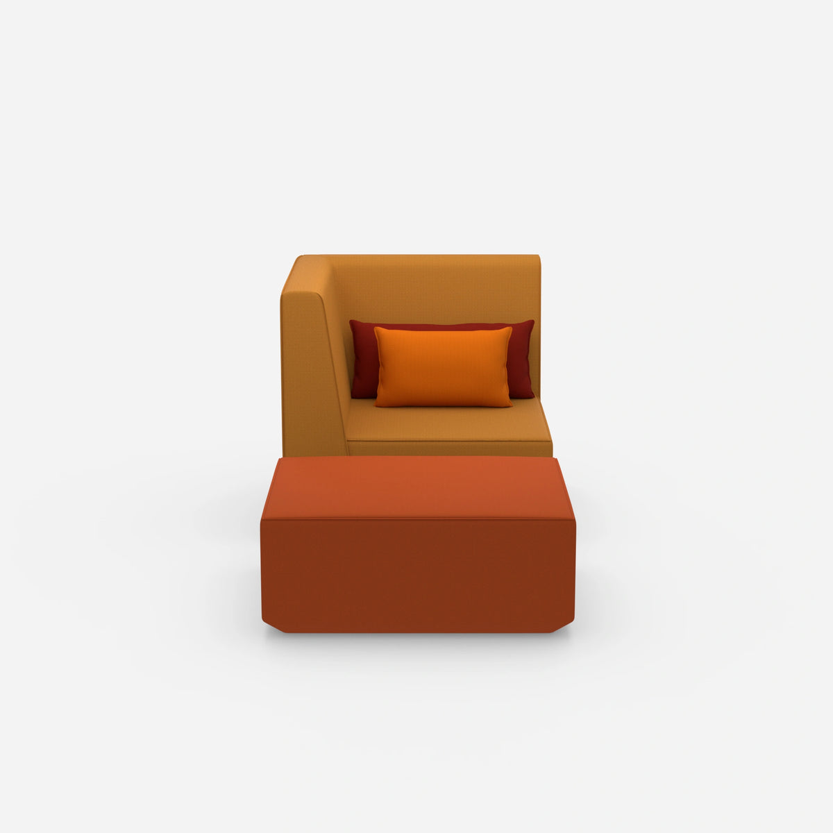 Sessel mit Hocker modern | minimalistisch | bequem