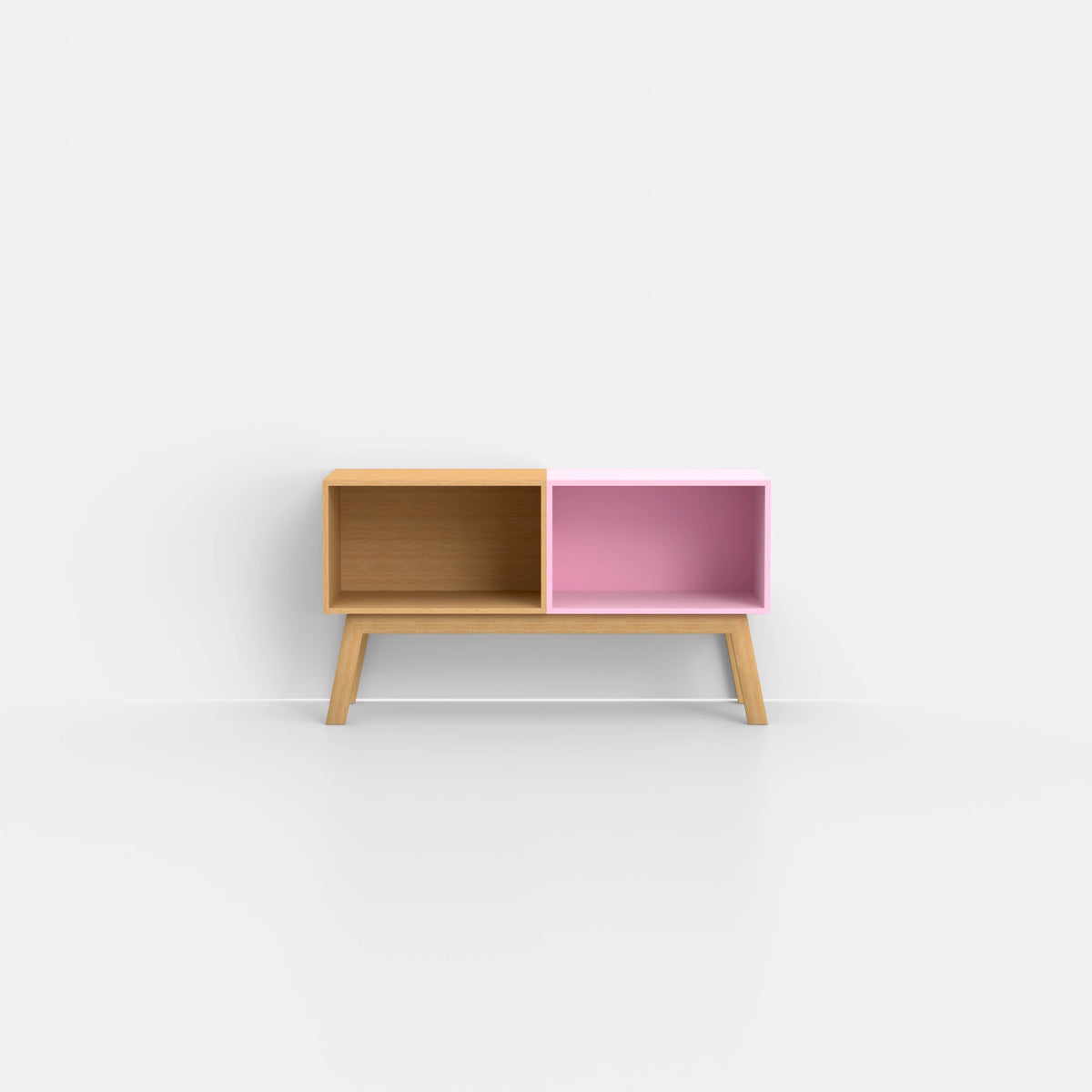 Sideboard 80 cm breit in Eiche & Rosa – SB019
