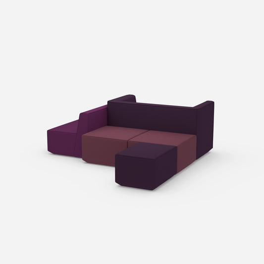 Sitzbank modernes Design von der Seite