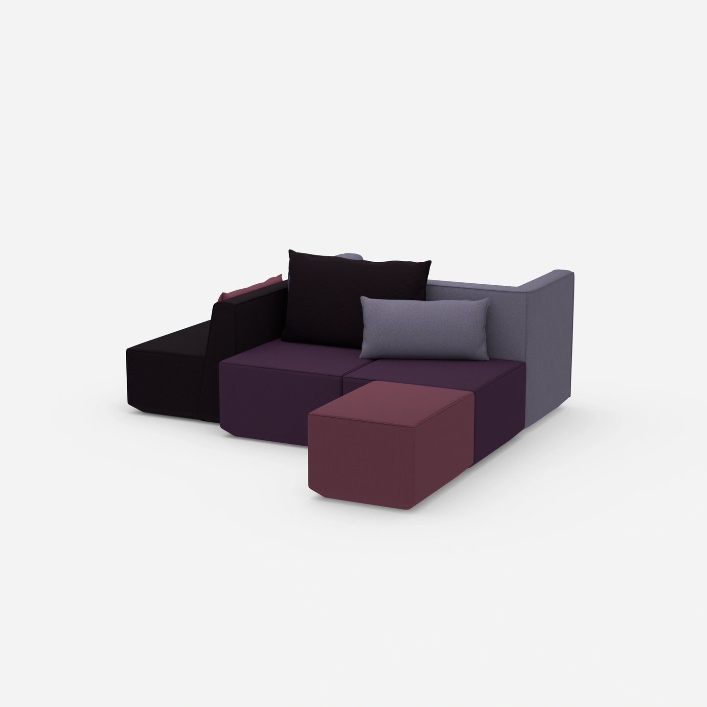 Sitzbank modernes Design von der Seite