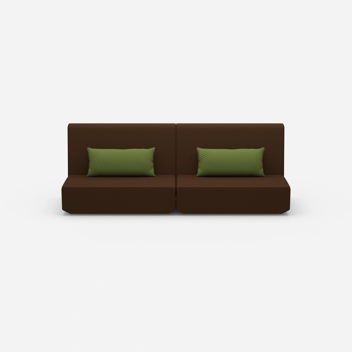 Sofa 3 Sitzer braun von vorne