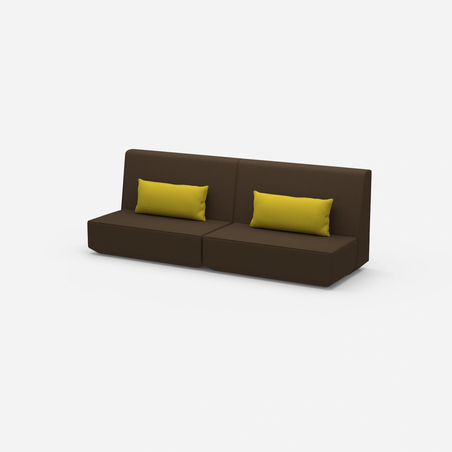 Sofa 3 Sitzer braun von der Seite