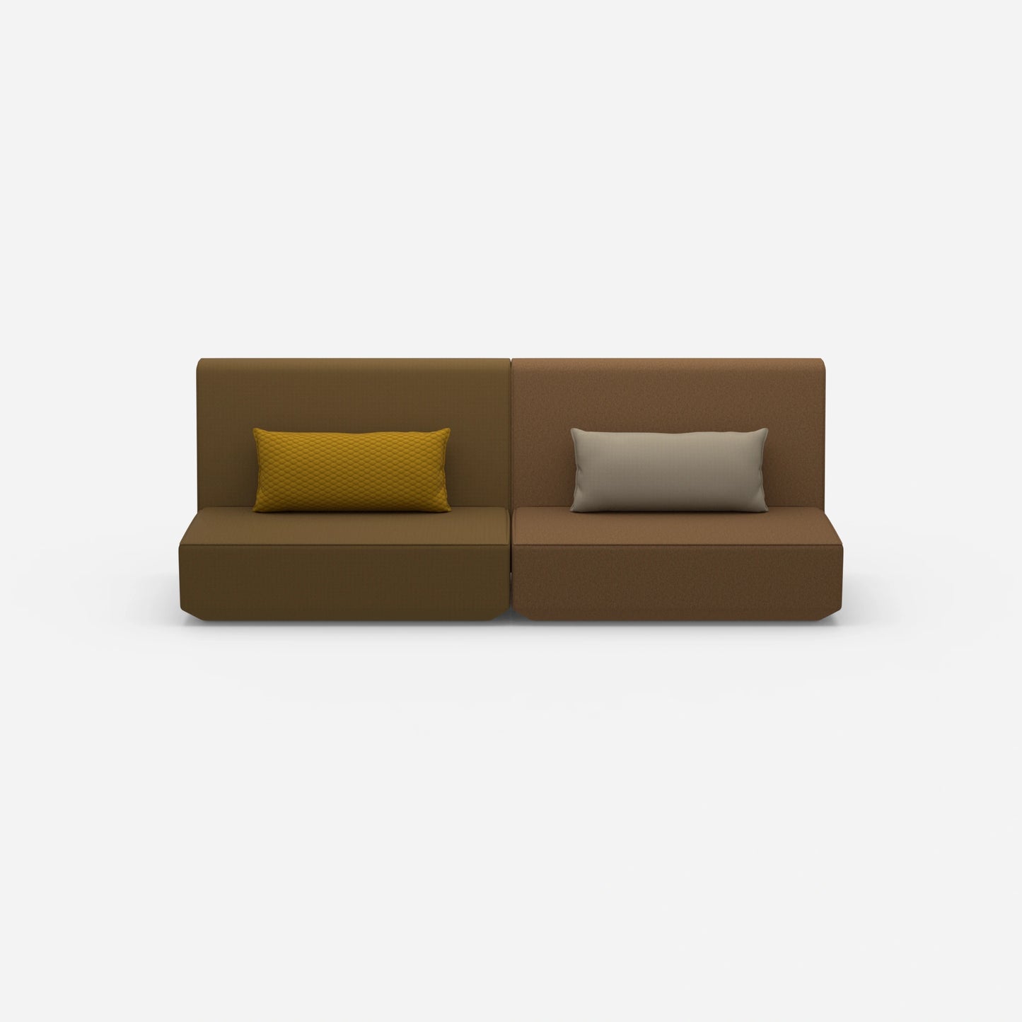 Sofa 3 Sitzer braun von vorne
