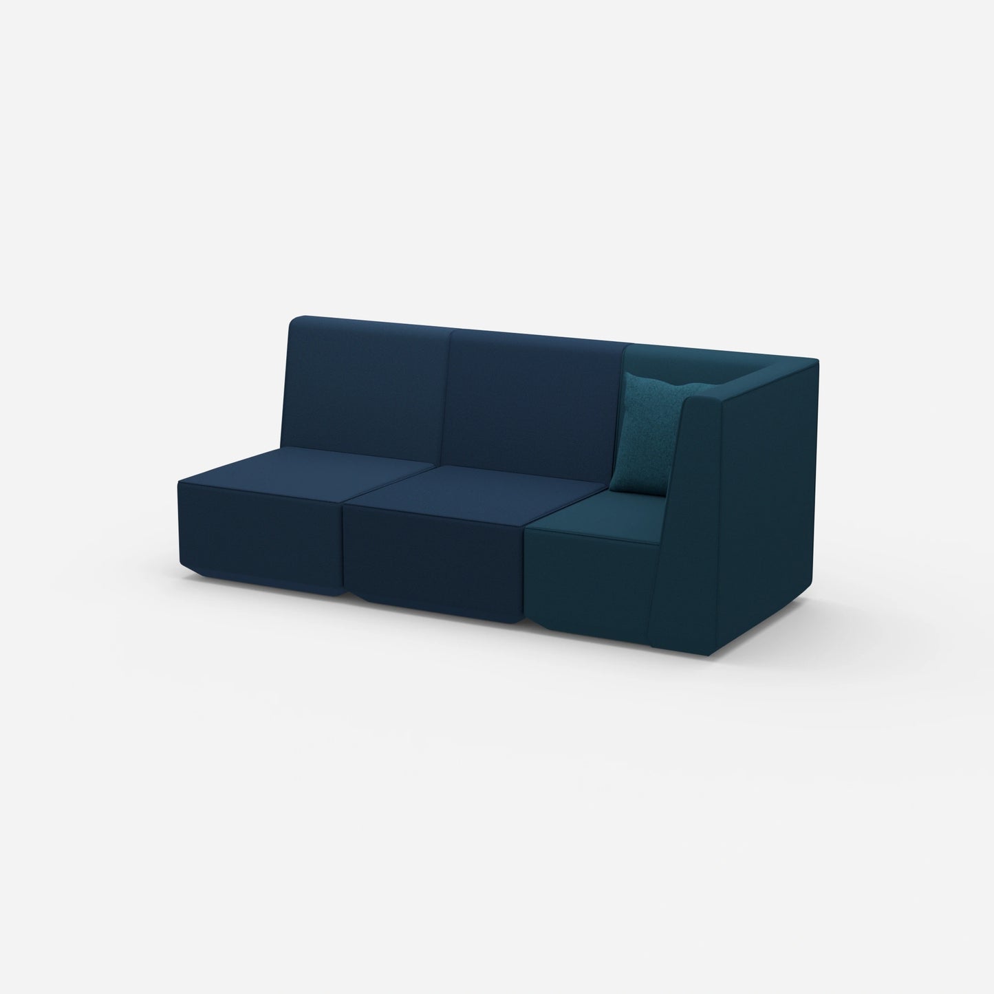 Sofa 3 Sitzer mit hoher Rückenlehne von der Seite