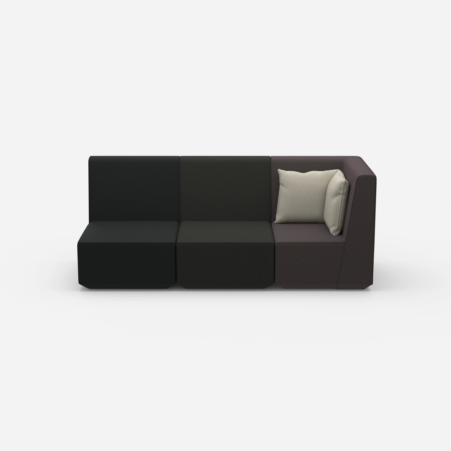 Sofa 3 Sitzer mit hoher Rückenlehne von vorne