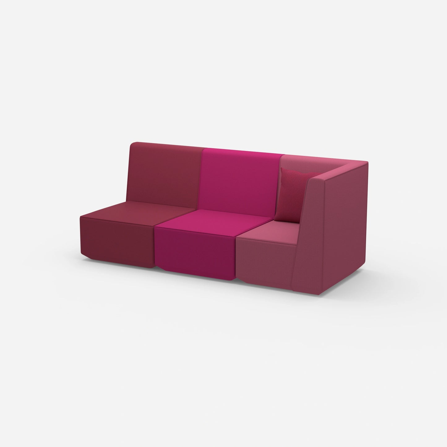 Sofa 3 Sitzer mit hoher Rückenlehne von der Seite