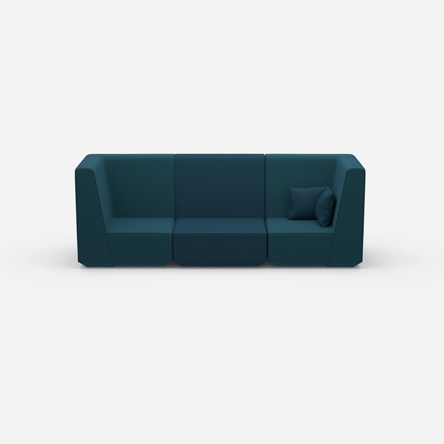 Sofa blau für 3 Personen von vorne