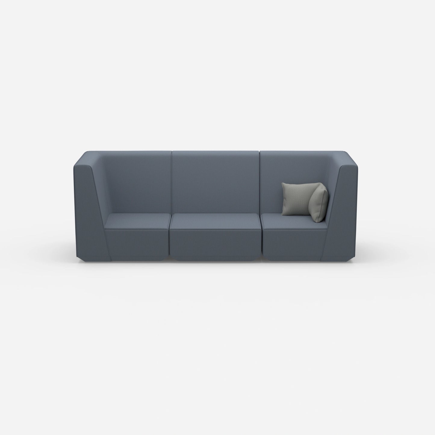 Sofa blau für 3 Personen von vorne
