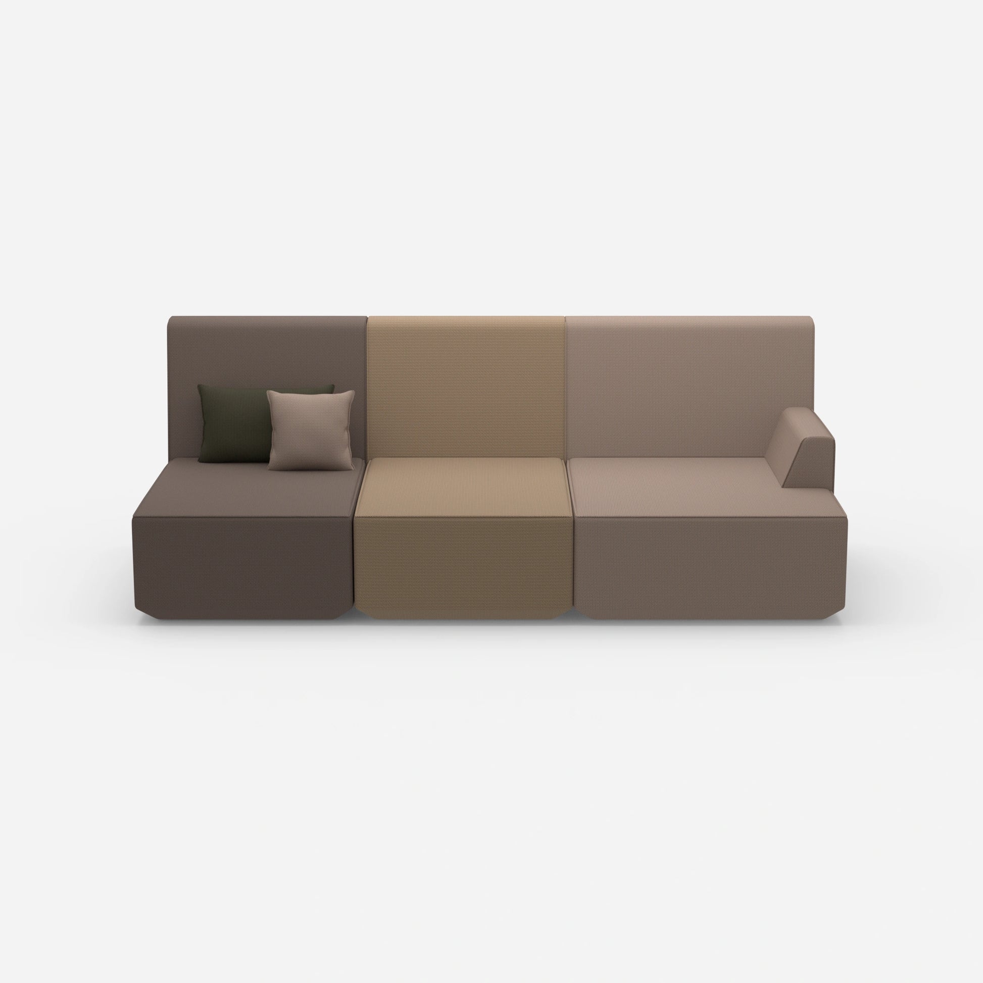 Sofa für 3 als Heimkino von vorne