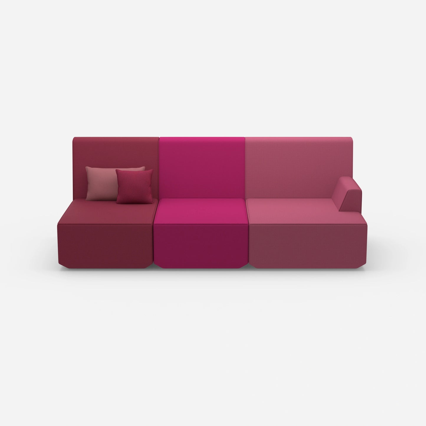 Sofa für 3 als Heimkino von vorne