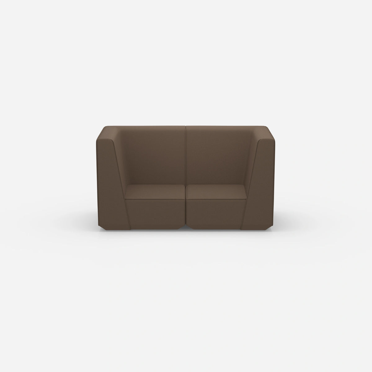 Sofa Zweisitzer braun 160 cm breit | modular