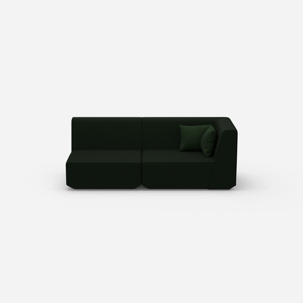 Sofa two-seater green 180 cm wide | sustainable