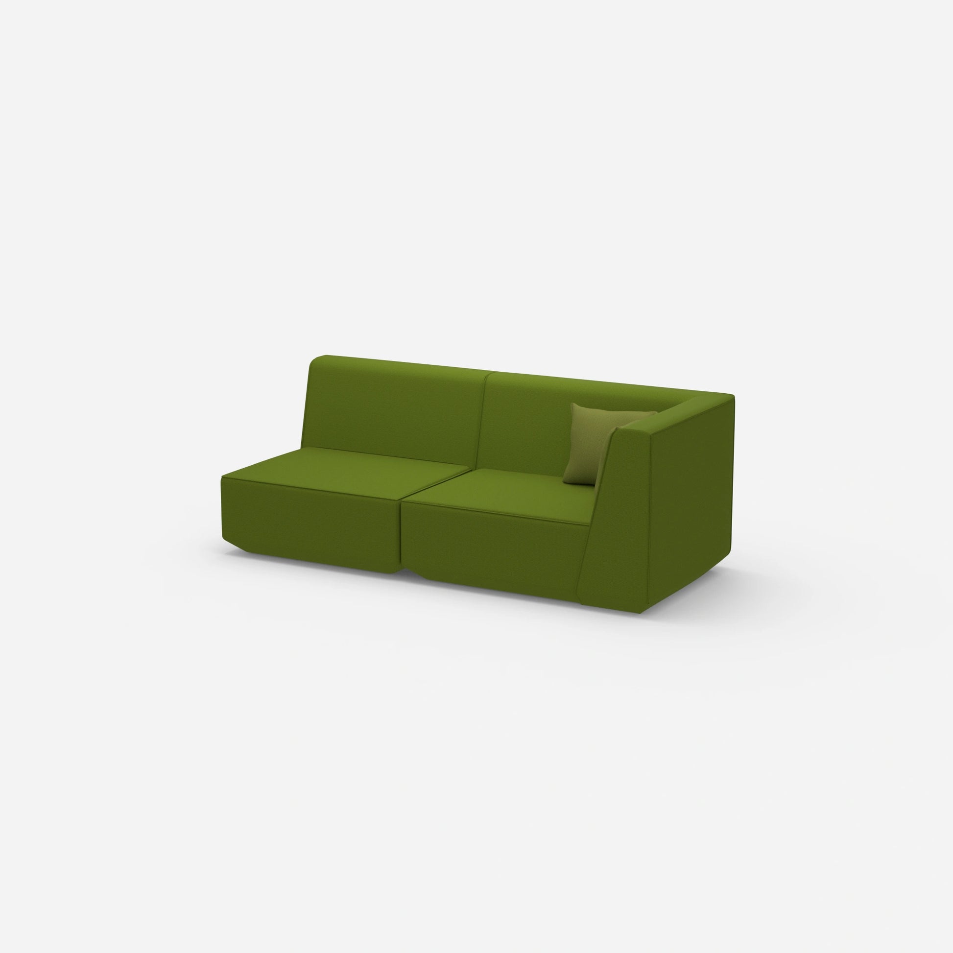 Sofa Zweisitzer grün 180 cm breit von der Seite