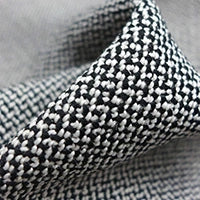 Fabric sample Credo a black pattern.