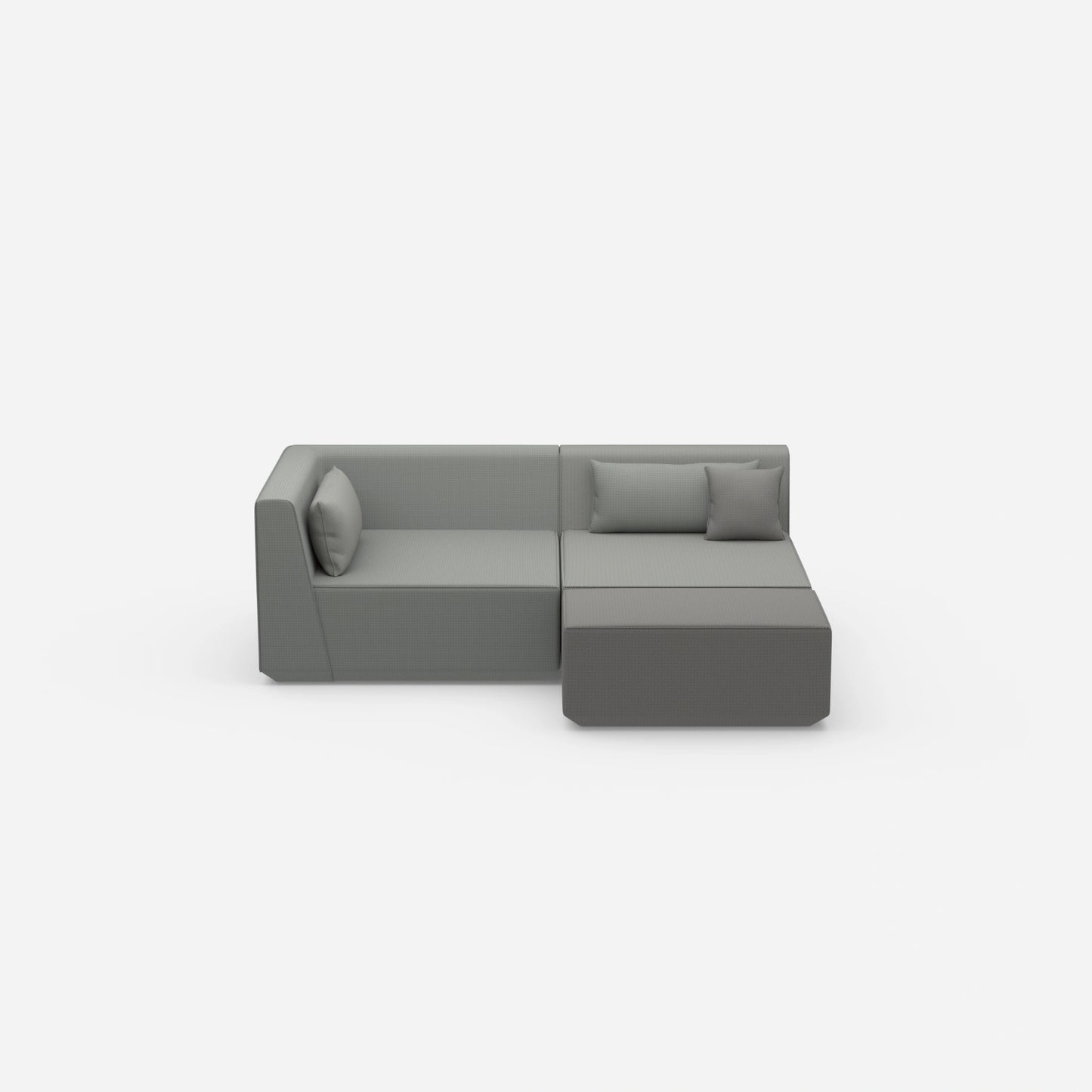 Tiefe Eckcouch von vorne