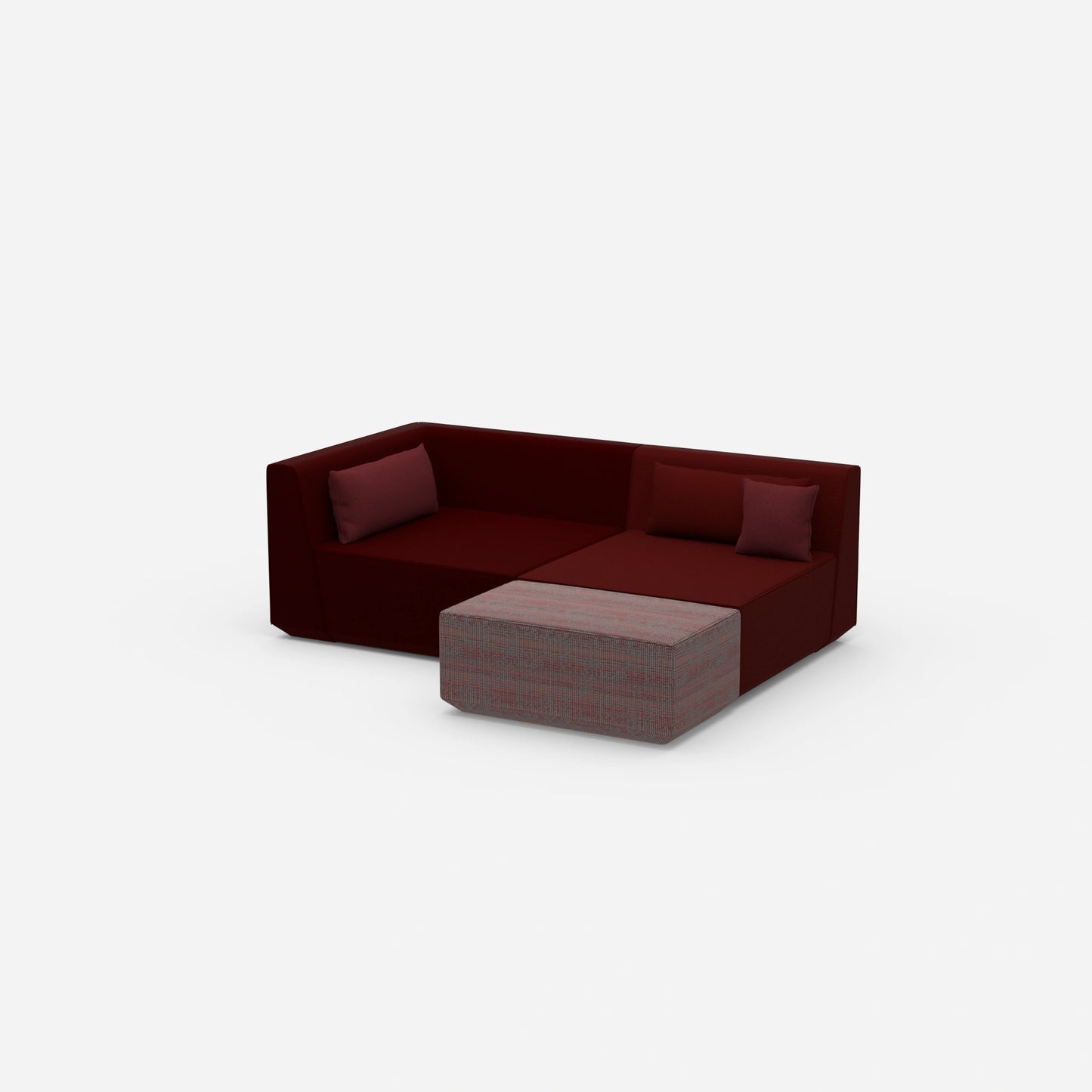 Tiefe Eckcouch von der Seite