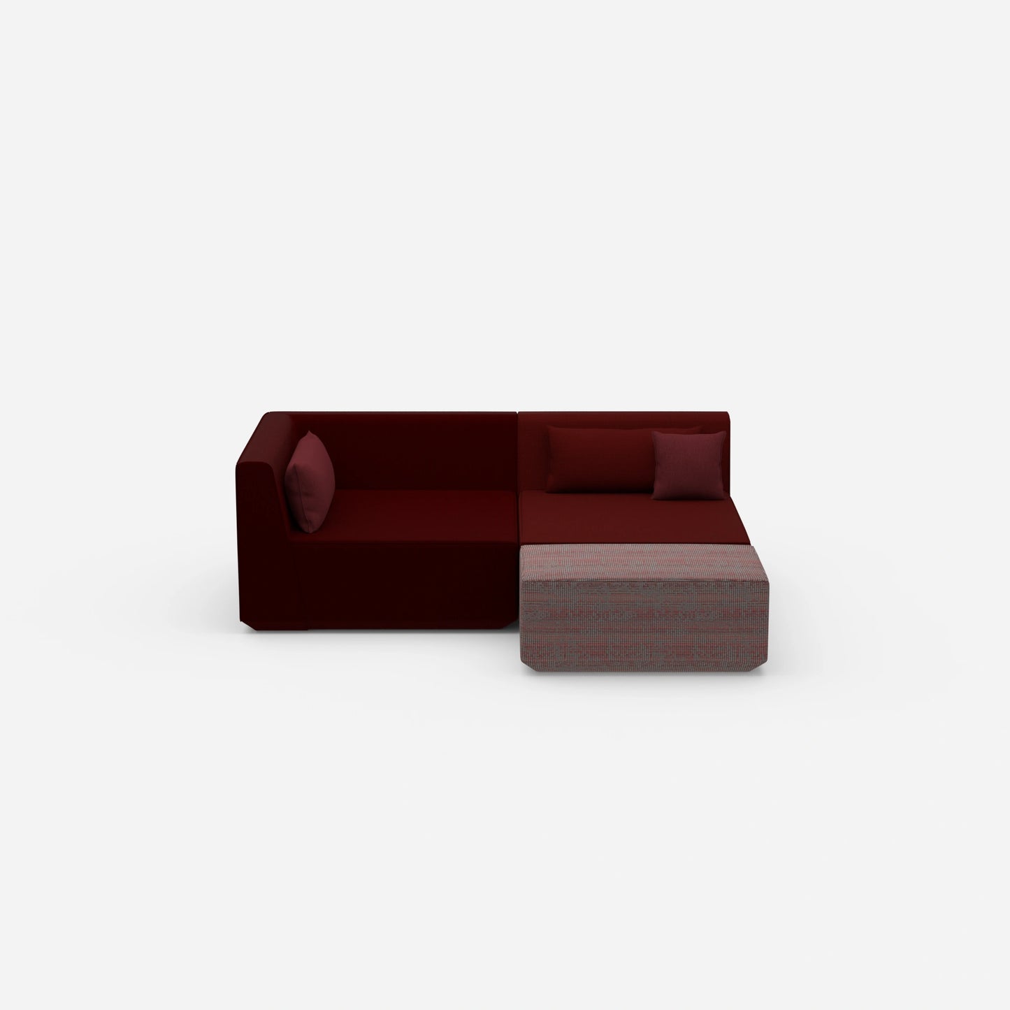 Tiefe Eckcouch von vorne