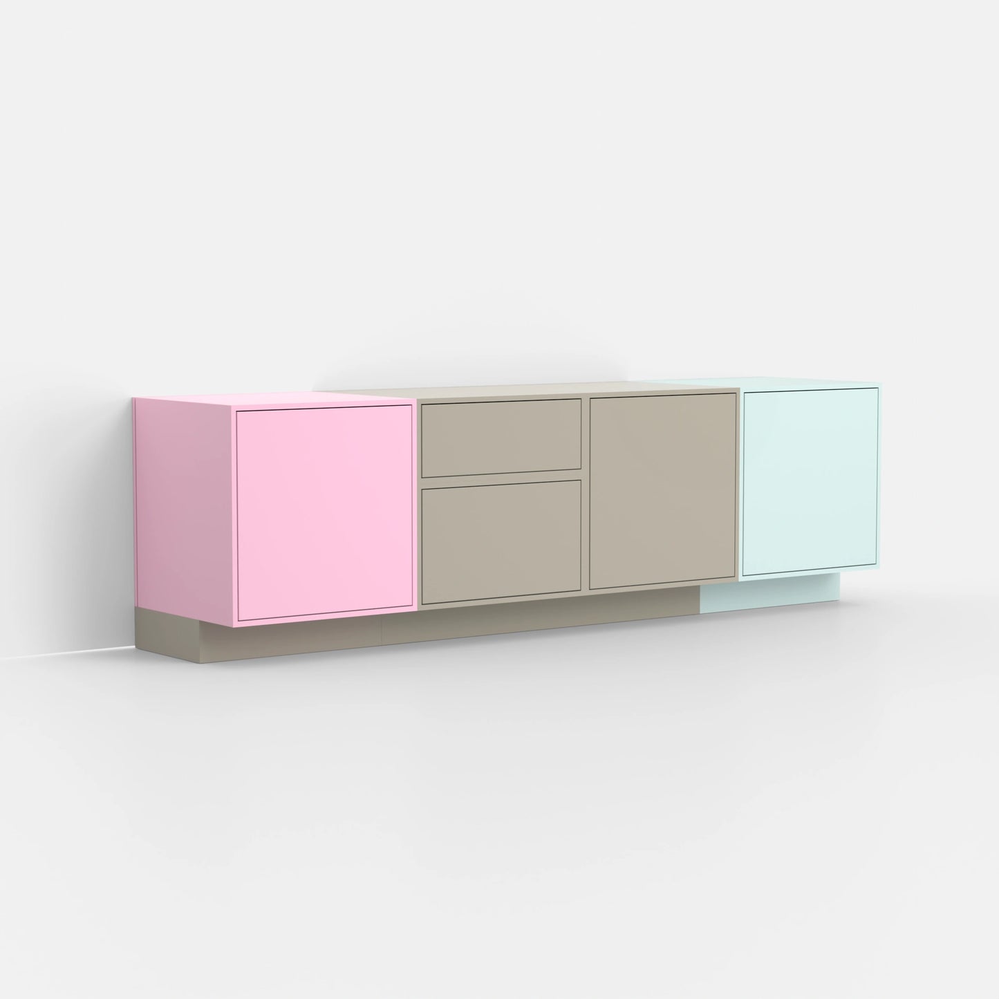 Türen-Regal SB012 von der linken Seite