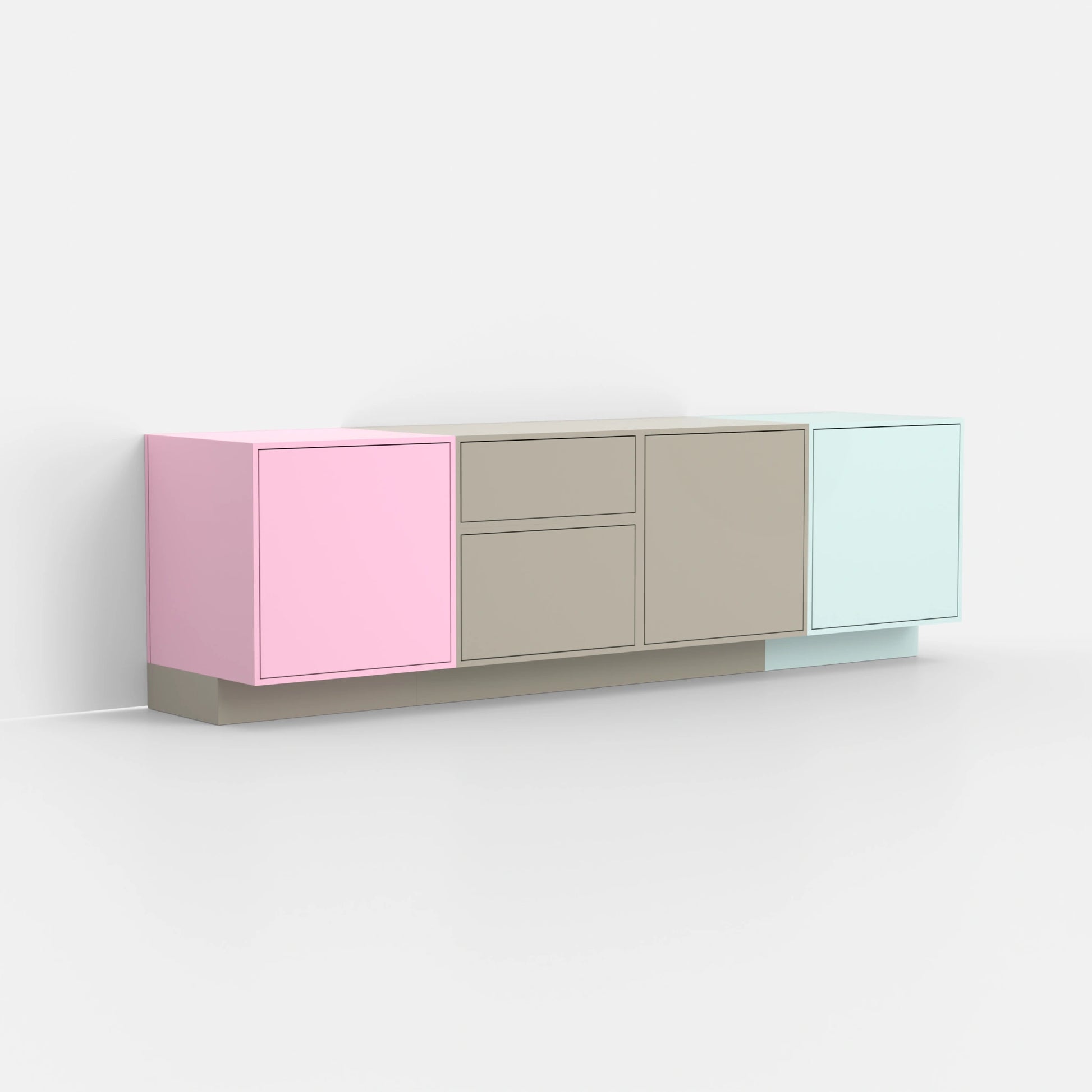 Türen-Regal SB012 von der linken Seite