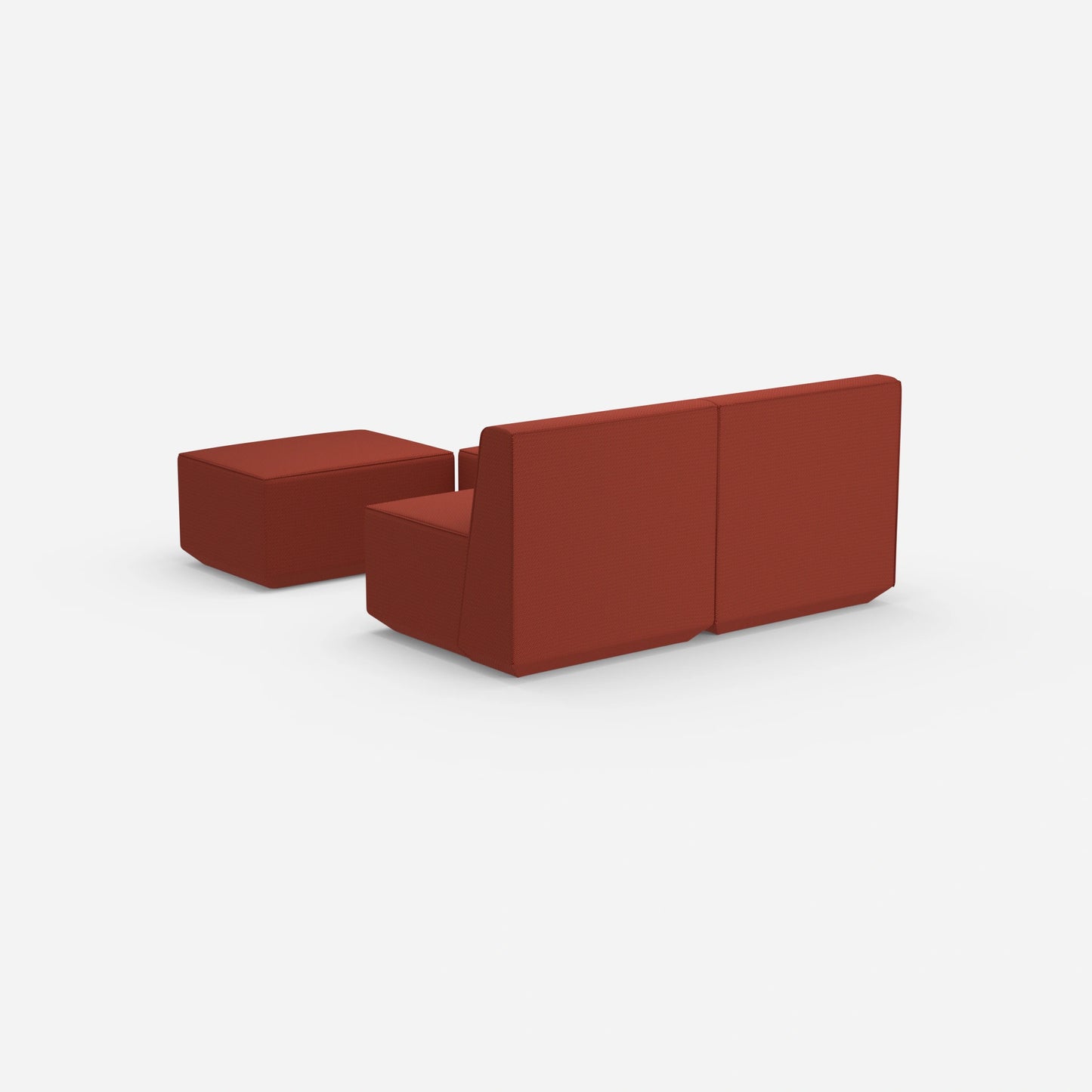 Zweisitzer modulares Sofa mit Funktion von hinten
