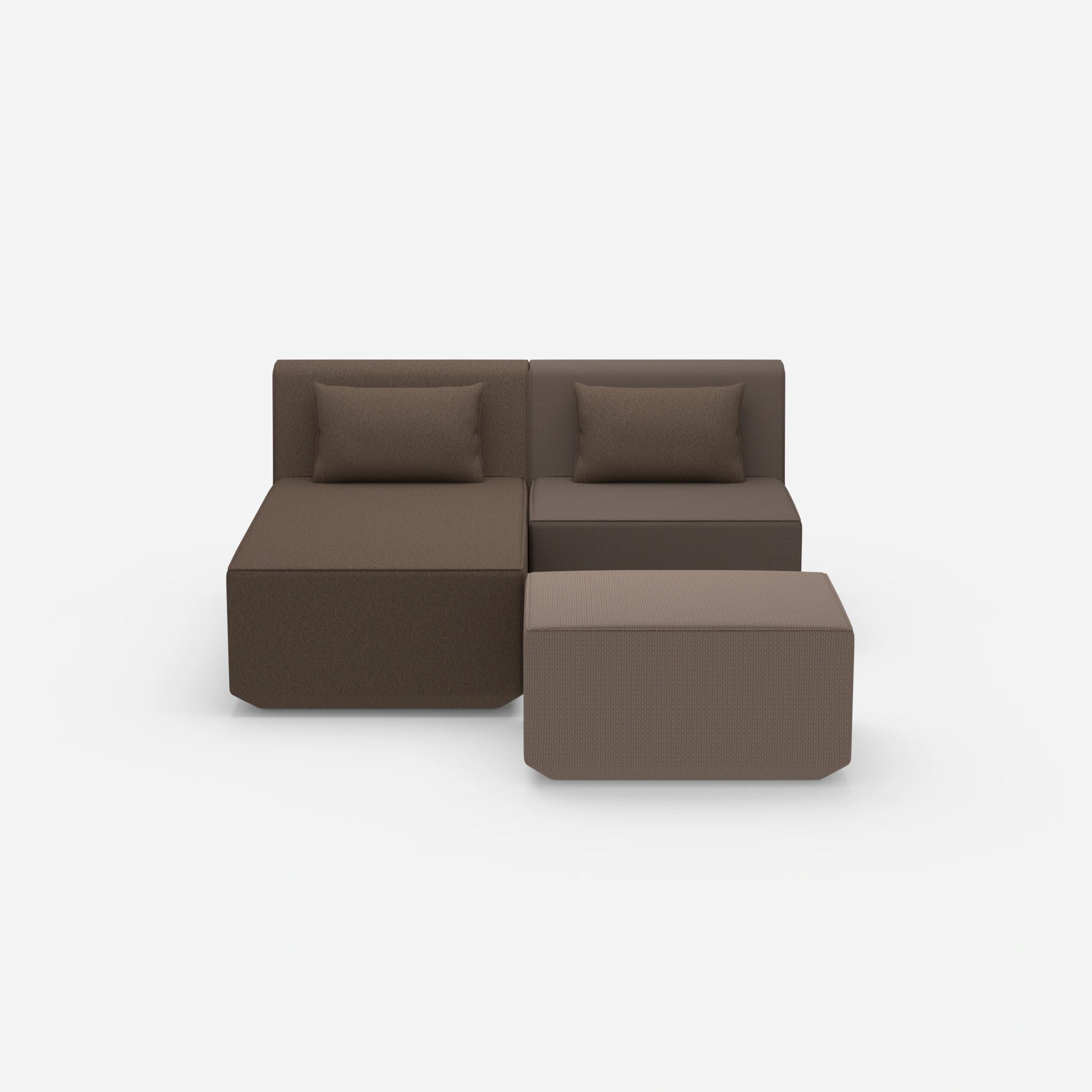 canapé modulable deux places avec fonction de face