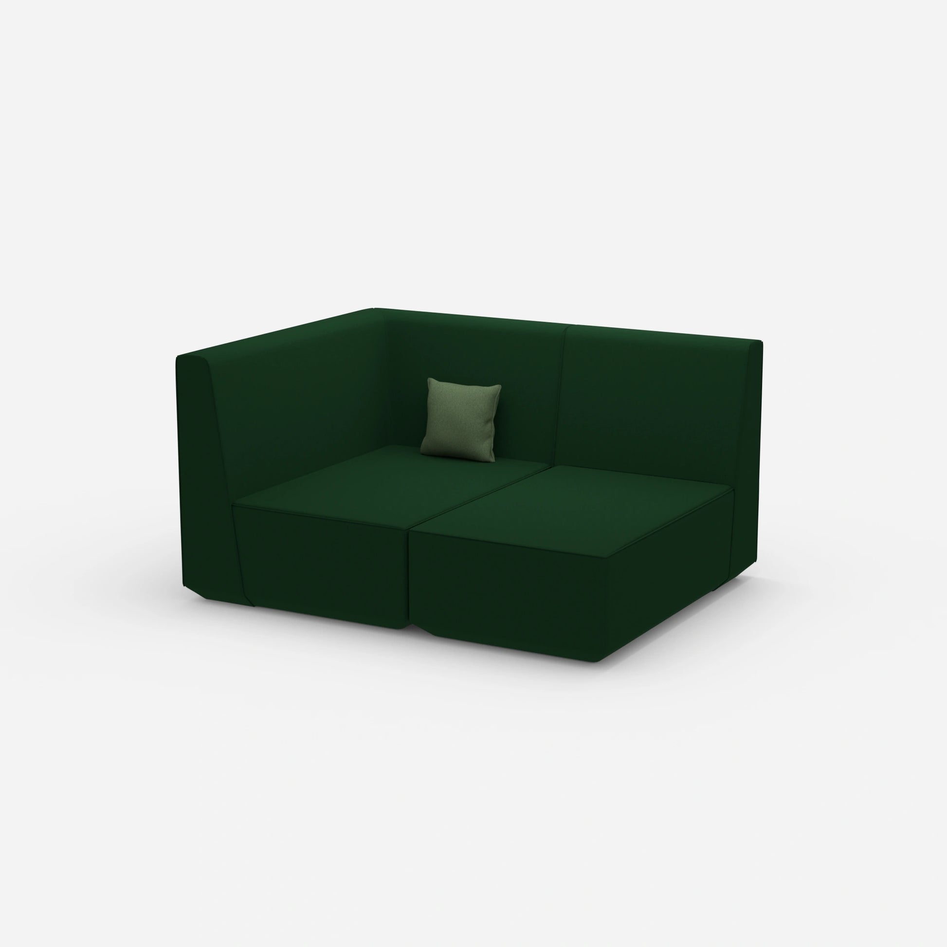 Zweisitzer Modulsofa mit Eckmodul von der Seite