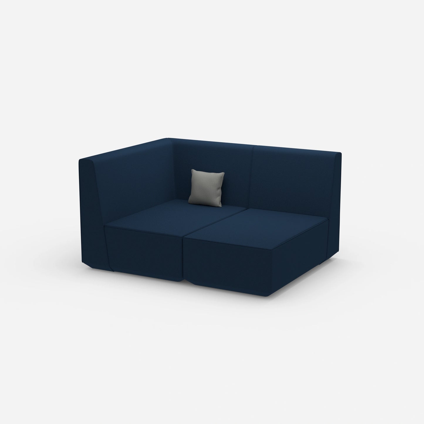 Zweisitzer Modulsofa mit Eckmodul von der Seite