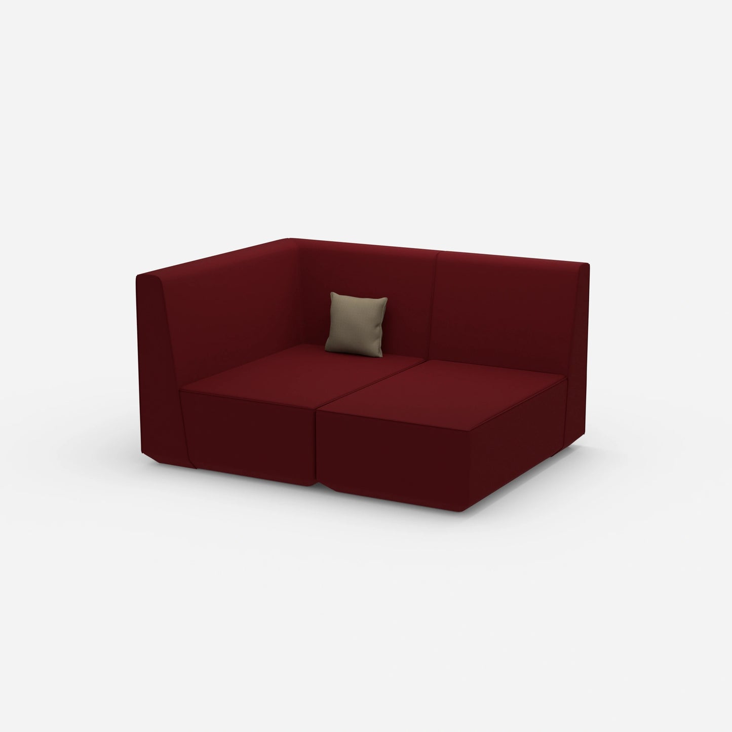 Zweisitzer Modulsofa mit Eckmodul von der Seite