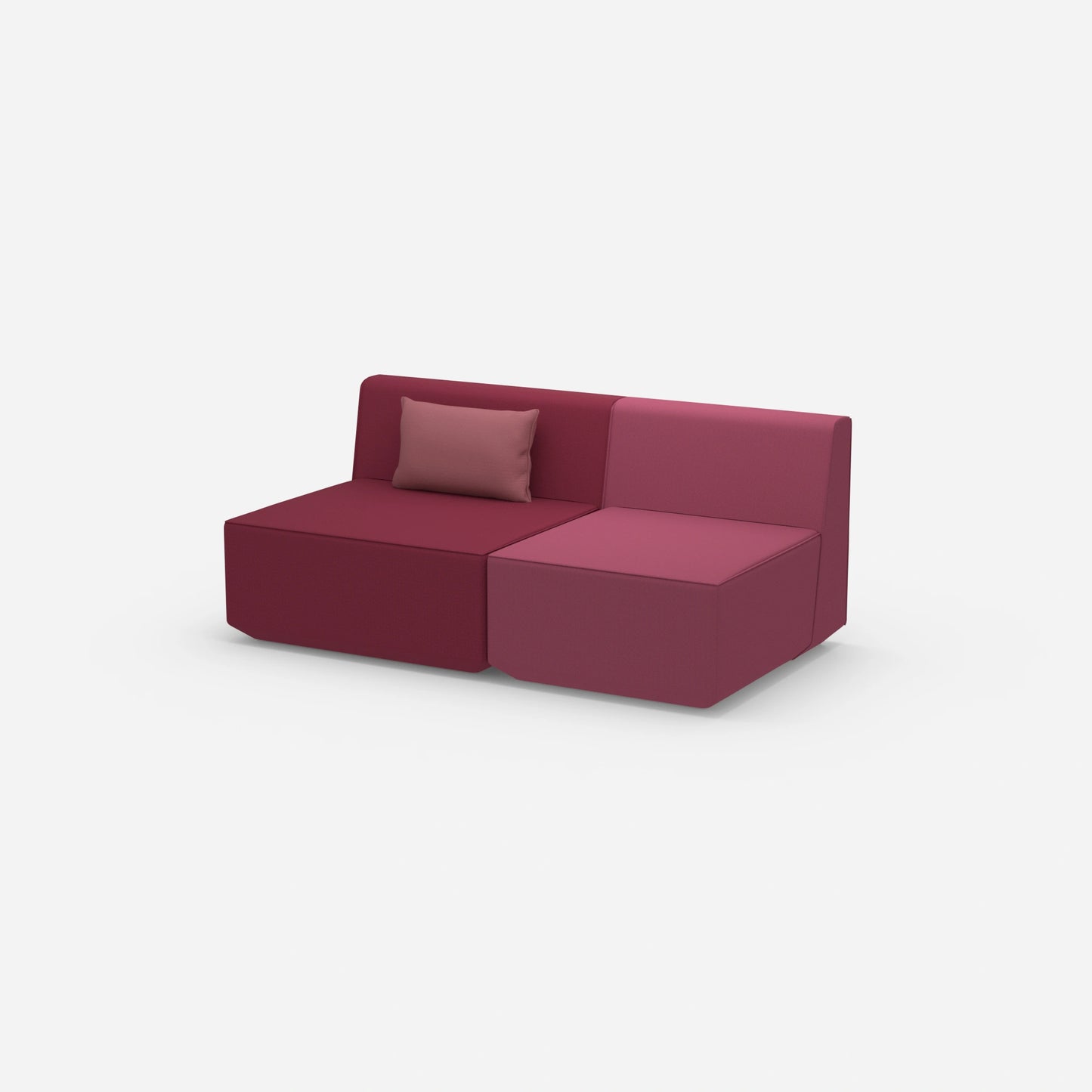 2 seater pink from the side